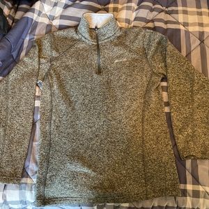 Eddie Bauer dark heather quarter zip small